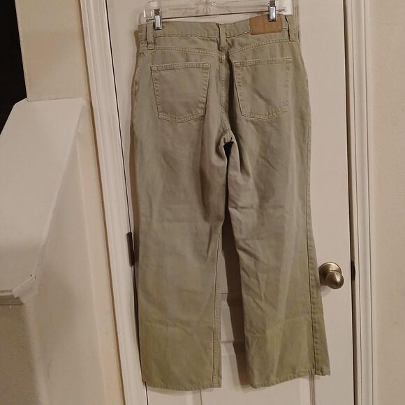 ASOS DESIGN unisex green wide-leg denim pants 30/32 Made in Turkey - Picture 4 of 4